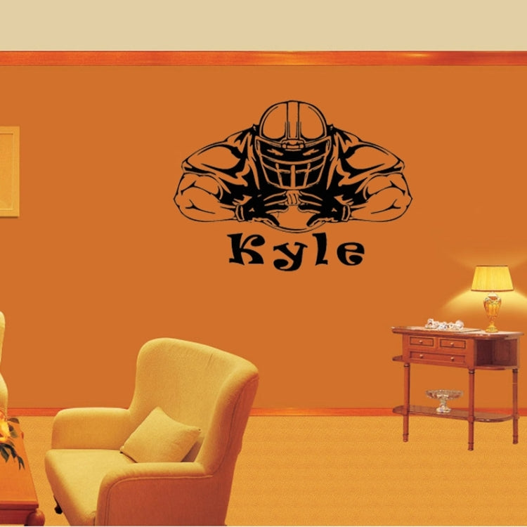 Home Decor Football Player Removable Wall Stickers, Size: 60cm x 80cm