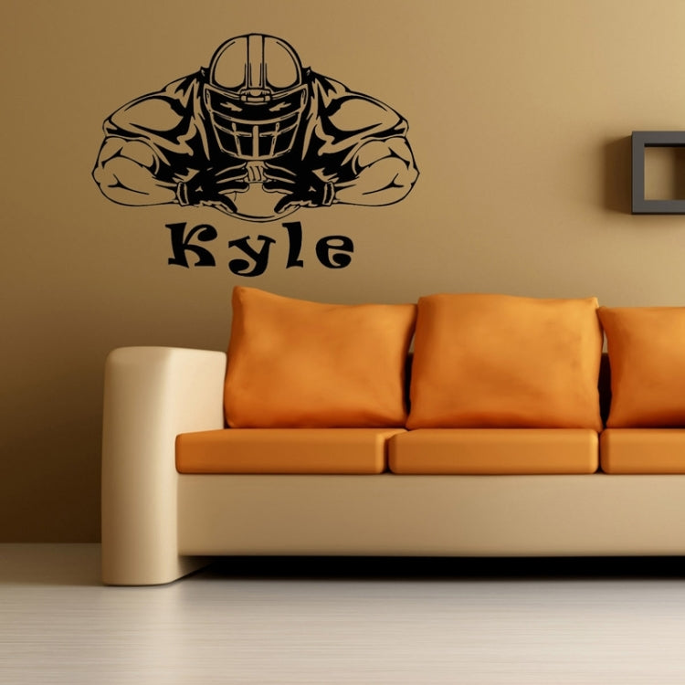 Home Decor Football Player Removable Wall Stickers, Size: 60cm x 80cm