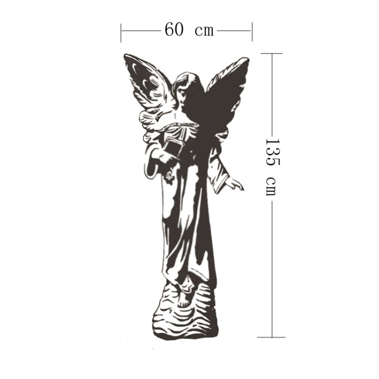 Home Decor Angel Statue Removable Wall Stickers Large, Size: 60cm x 135cm
