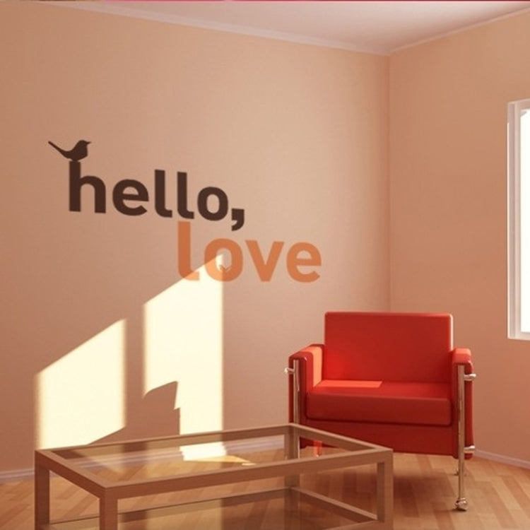 Wall Decor Hello Love Removable Wall Stickers, DIY Free Combination, Size: 35cm x 80cm, 30cm x 70cm