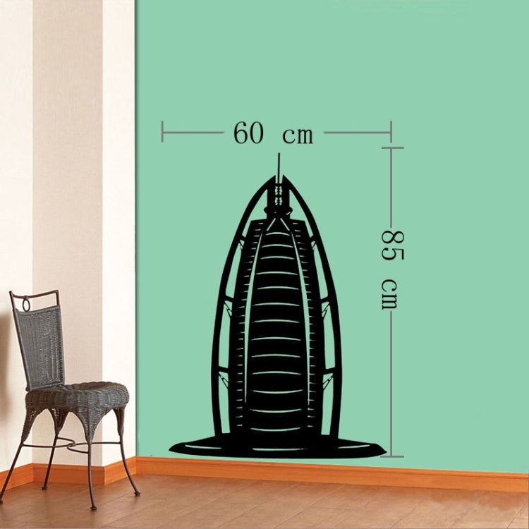 Wall Decor The Burj Al Arab Hotel in Dubai Removable Wall Stickers, Size: 60cm x 85cm