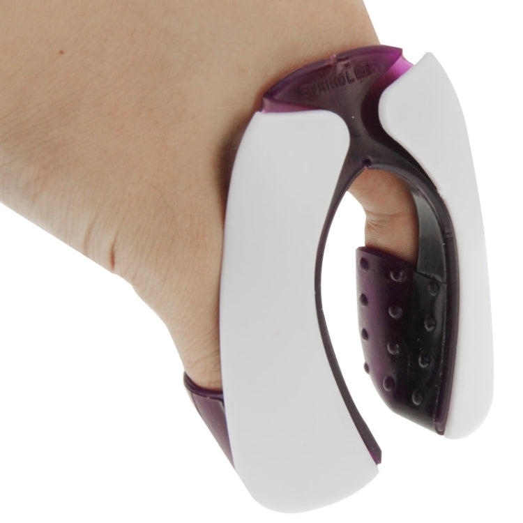 Silicone Safe Slice Knife Guard Finger Protector Vegetable Protector Armguard Device (White + Purple)