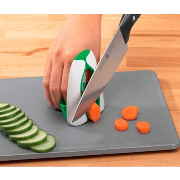 Silicone Safe Slice Knife Guard Finger Protector Vegetable Protector Armguard Device (White + Purple)