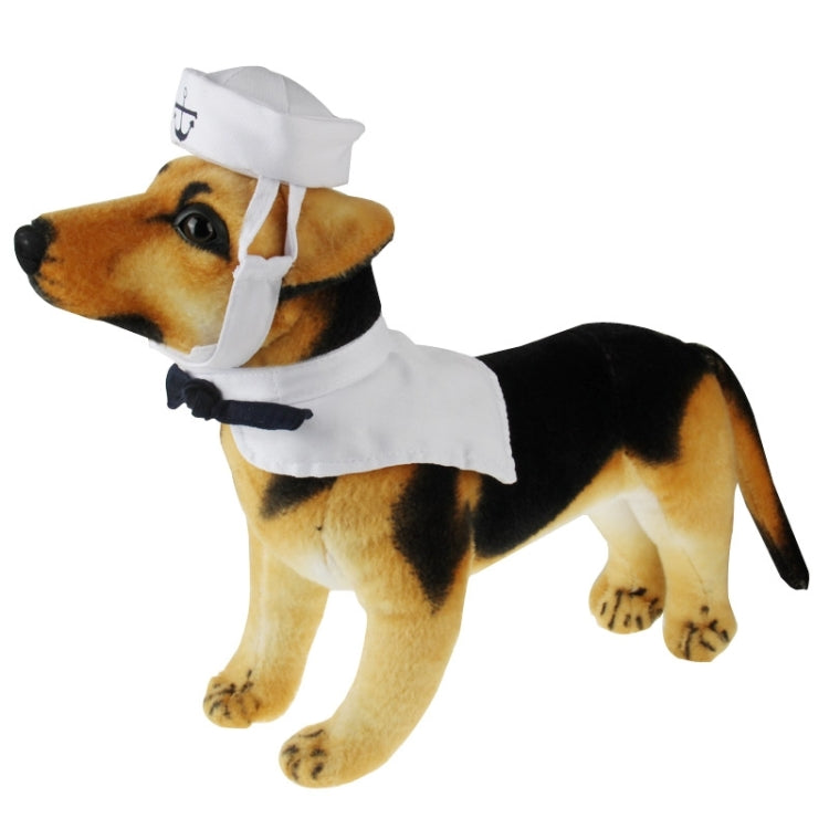Pet Dog Cat Accessories the Sailor Suit Hat + Tie