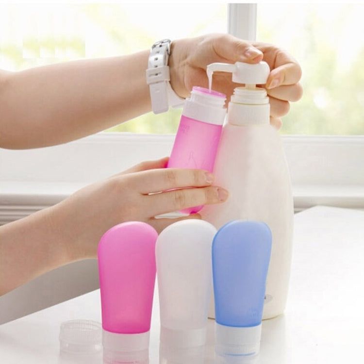 3 PCS 60ml Silicone Cosmetic Points Bottling Lotion Shampoo Bath Shower Gel Tube Container Travel Packing Bottle