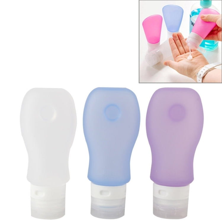 3 PCS 89ml Silicone Cosmetic Points Bottling Lotion Shampoo Bath Shower Gel Tube Container Travel Packing Bottle
