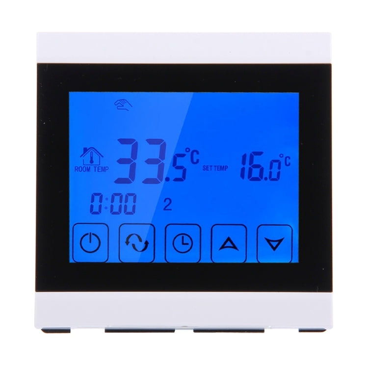Floor Heating / Water Heating System LCD Display Programmable Room Thermostat (Black+White)