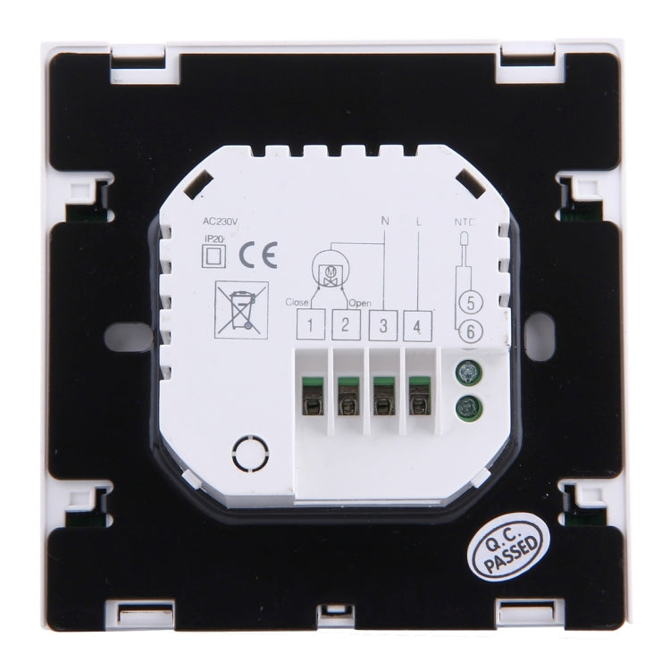 Floor Heating / Water Heating System LCD Display Programmable Room Thermostat (Black+White)