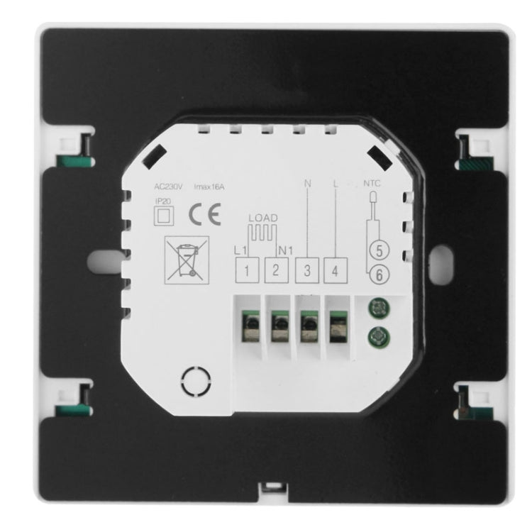 Floor Heating / Water Heating System LCD Display Programmable Room Thermostat(White)