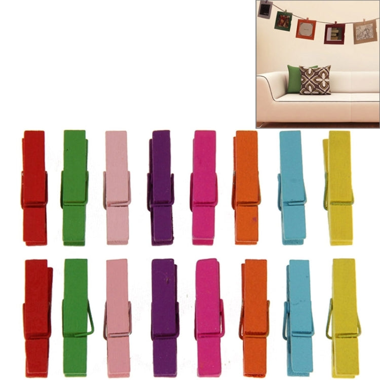 16 PCS 3.5mm Simple Style Wooden Clips Pins for Picture Photo Displaying