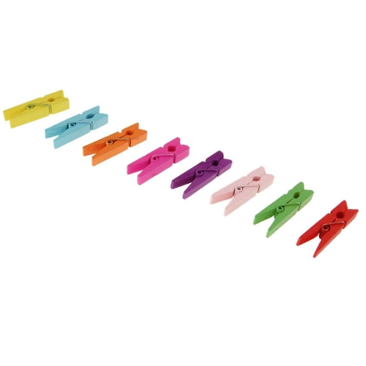 16 PCS 3.5mm Simple Style Wooden Clips Pins for Picture Photo Displaying