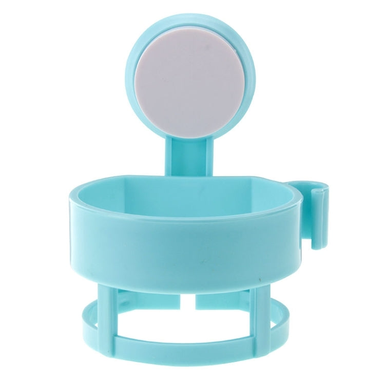 Sucker Wall Mount Bracket Plastic Hair Dryer Bathroom Storage Rack(Blue)