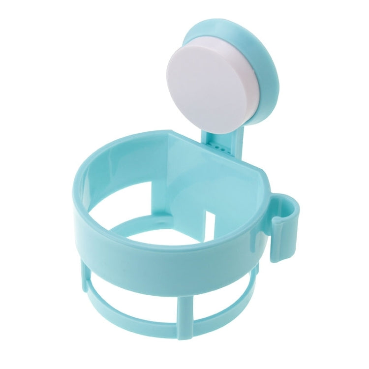 Sucker Wall Mount Bracket Plastic Hair Dryer Bathroom Storage Rack(Blue)
