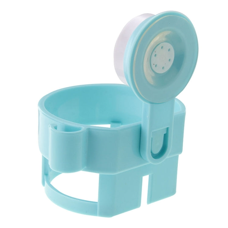 Sucker Wall Mount Bracket Plastic Hair Dryer Bathroom Storage Rack(Blue)