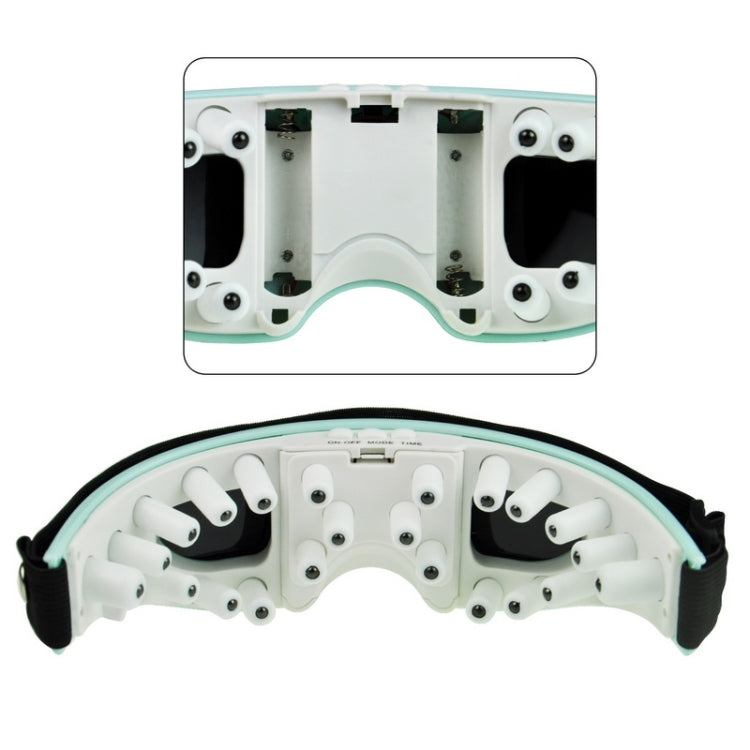 TS-0816 Fashion Eye Care Health Electric Alleviate Fatigue Massager, Support USB Cable or Battery Charge(Green)