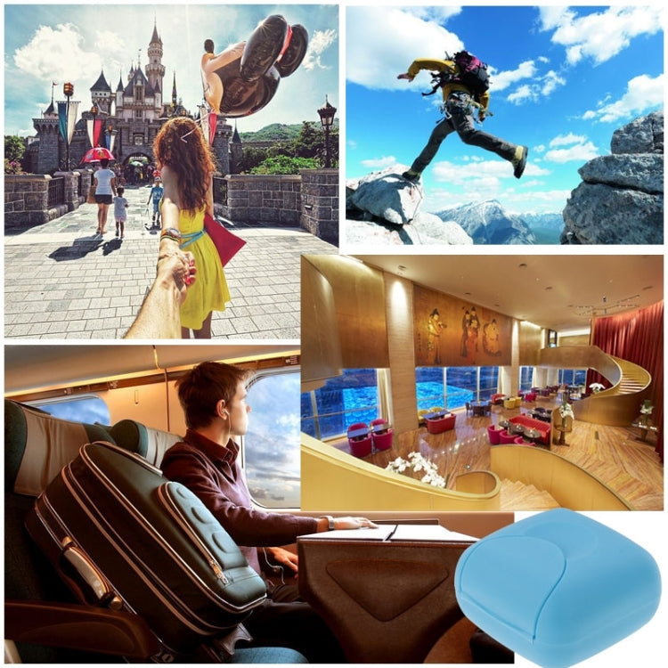 Creative Plastic Travel Soap Box with Cover and Lock, Small Size, Random Color Delivery