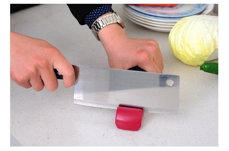 Rotatable 2 Stage Storage Knife Sharpener (Black+Red)
