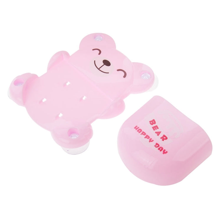 Cartoon Bear Toothbrush Holder with Suction Cups, Random Color Delivery