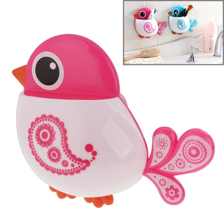 Cartoon Bird Toothbrush Holder with Suction Cups, Random Color Delivery