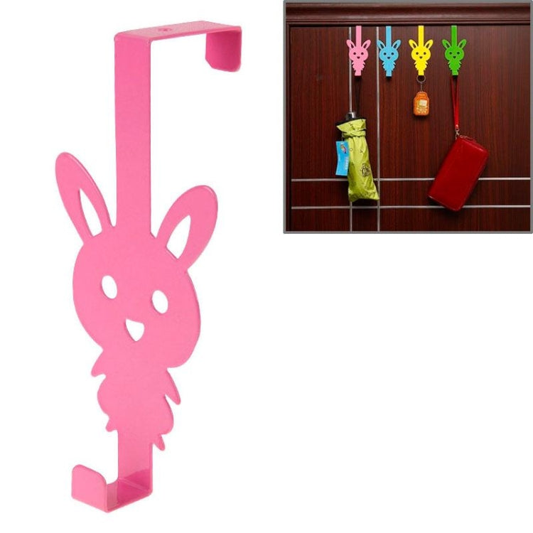 Creative Cartoon Rabbit Iron Door Post Hook(Pink)