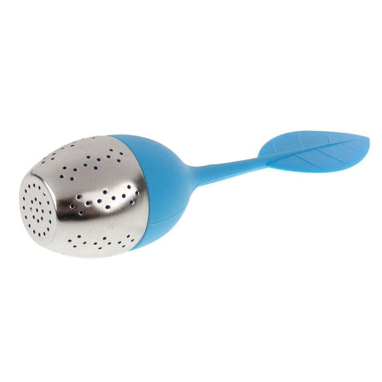 2 PCS Food Grade Leaf Silicone Make Tea Bag Stainless Steel Tea Strainers(Blue)