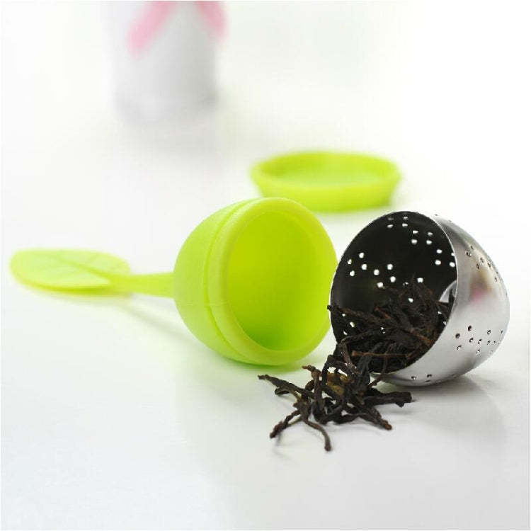 2 PCS Food Grade Leaf Silicone Make Tea Bag Stainless Steel Tea Strainers(Blue)