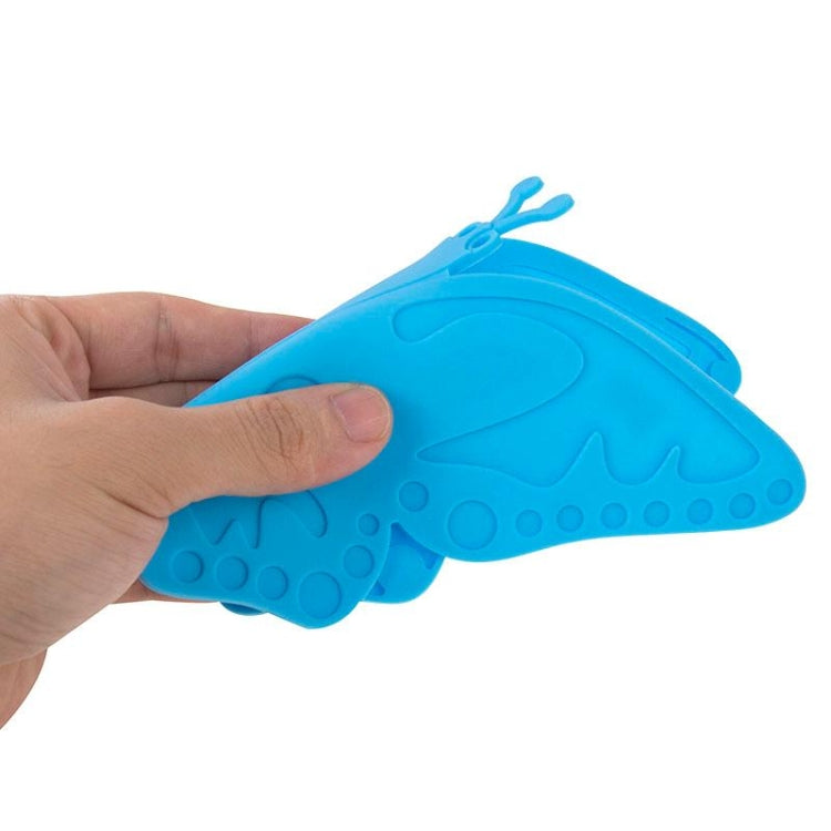 Butterfly Pattern Heat-resistant Anti-skidding Silicone Heat Insulation Mat(Blue)