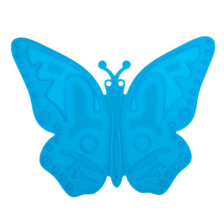 Butterfly Pattern Heat-resistant Anti-skidding Silicone Heat Insulation Mat(Blue)