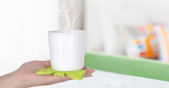 Butterfly Pattern Heat-resistant Anti-skidding Silicone Heat Insulation Mat(Blue)