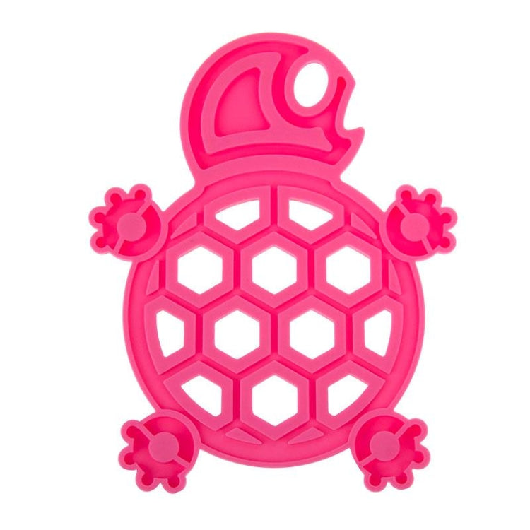 Tortoise Pattern Heat-resistant Anti-skidding Silicone Heat Insulation Mat, Random Color Delivery(Magenta)