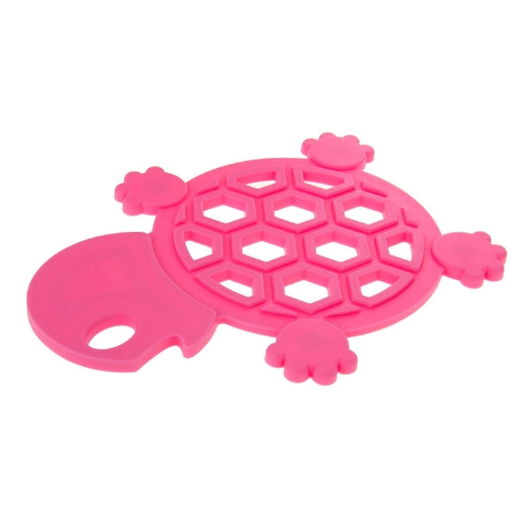 Tortoise Pattern Heat-resistant Anti-skidding Silicone Heat Insulation Mat, Random Color Delivery(Magenta)