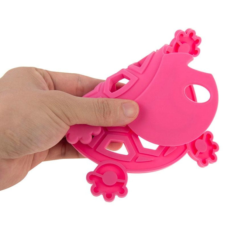 Tortoise Pattern Heat-resistant Anti-skidding Silicone Heat Insulation Mat, Random Color Delivery(Magenta)