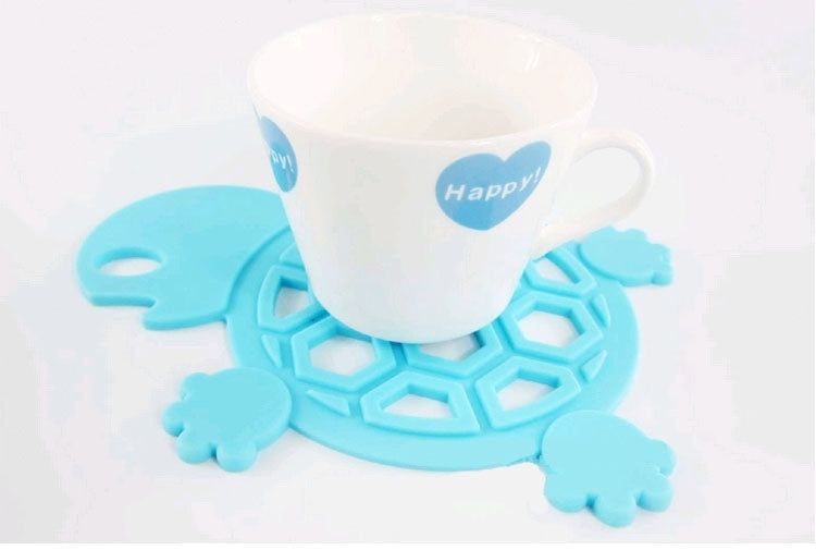 Tortoise Pattern Heat-resistant Anti-skidding Silicone Heat Insulation Mat, Random Color Delivery(Magenta)