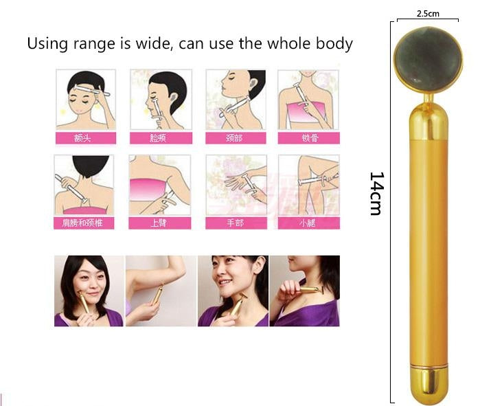 Gold and Jade Electric Facial Massage Bar