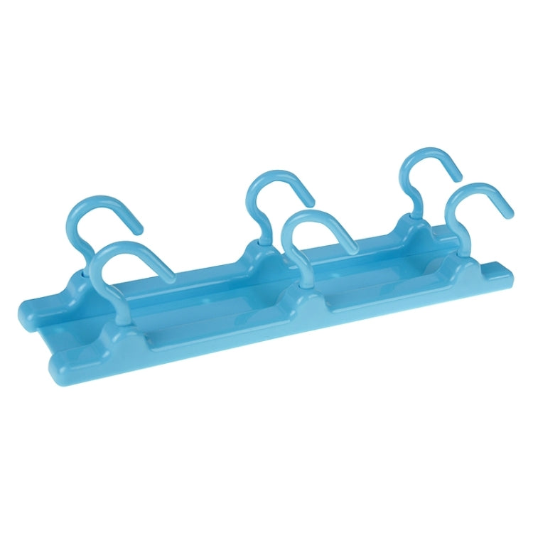 ABS Plastic 2Kg Powerful Wall Cabinet Adhesive Stickers 6 Hooks for Kitchen Bathroom Living Room(Blue)