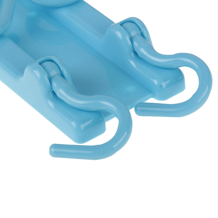 ABS Plastic 2Kg Powerful Wall Cabinet Adhesive Stickers 6 Hooks for Kitchen Bathroom Living Room(Blue)
