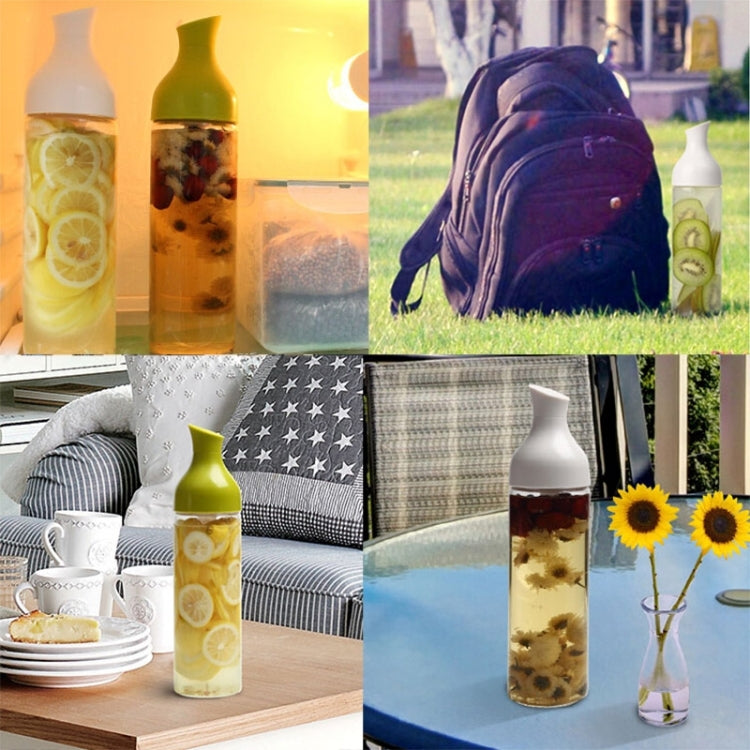 Creative Imitation Wine Bottle Glass Anti Scald Water Bottle with Filter Net(Green)