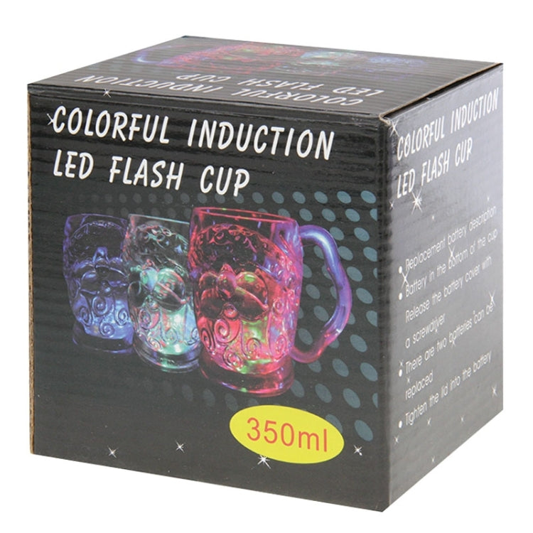350ml Santa Claus Pattern Colorful Induction LED Flash Cup