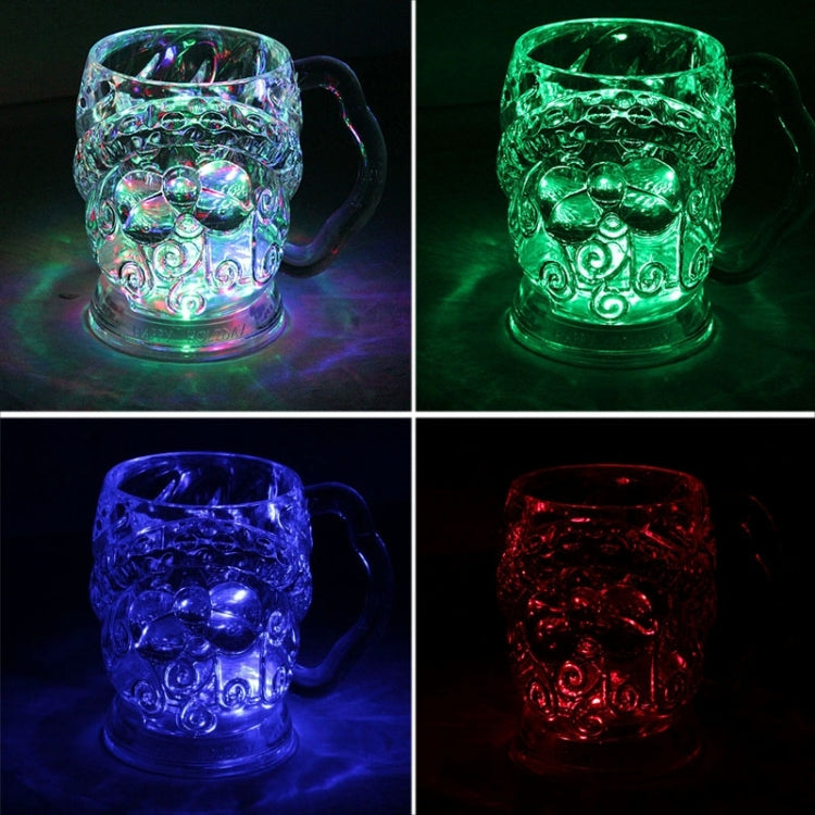 350ml Santa Claus Pattern Colorful Induction LED Flash Cup