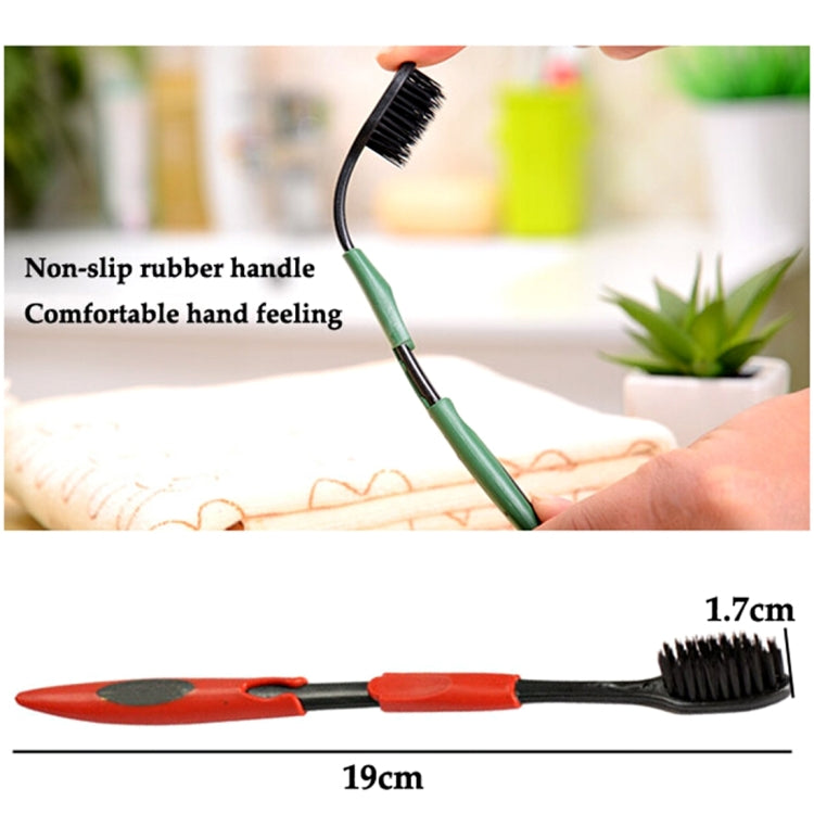 4 PCS Antibacterial Soft Superfine Family Size Toothbrush Nano Bamboo Charcoal Toothbrush, Random Color Delivery