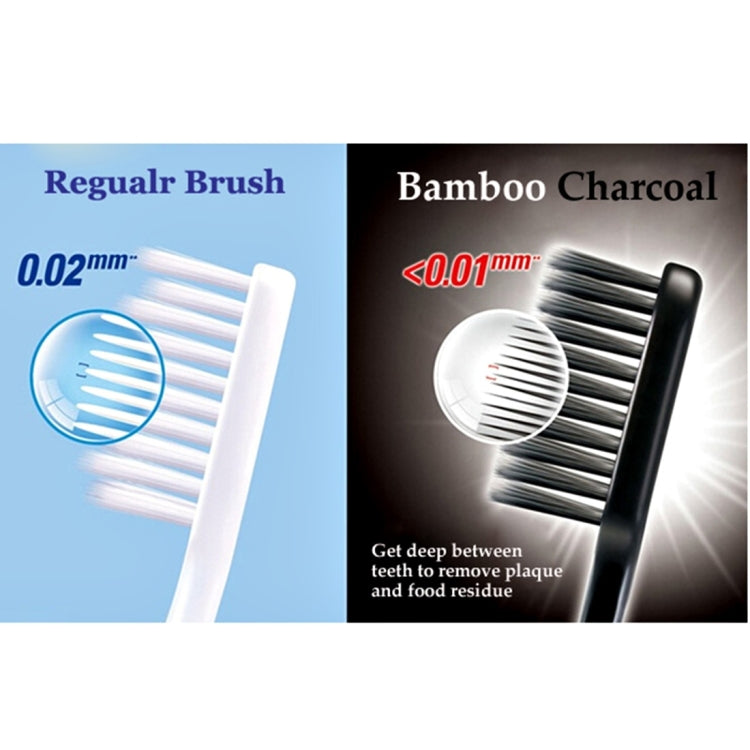 4 PCS Antibacterial Soft Superfine Family Size Toothbrush Nano Bamboo Charcoal Toothbrush, Random Color Delivery