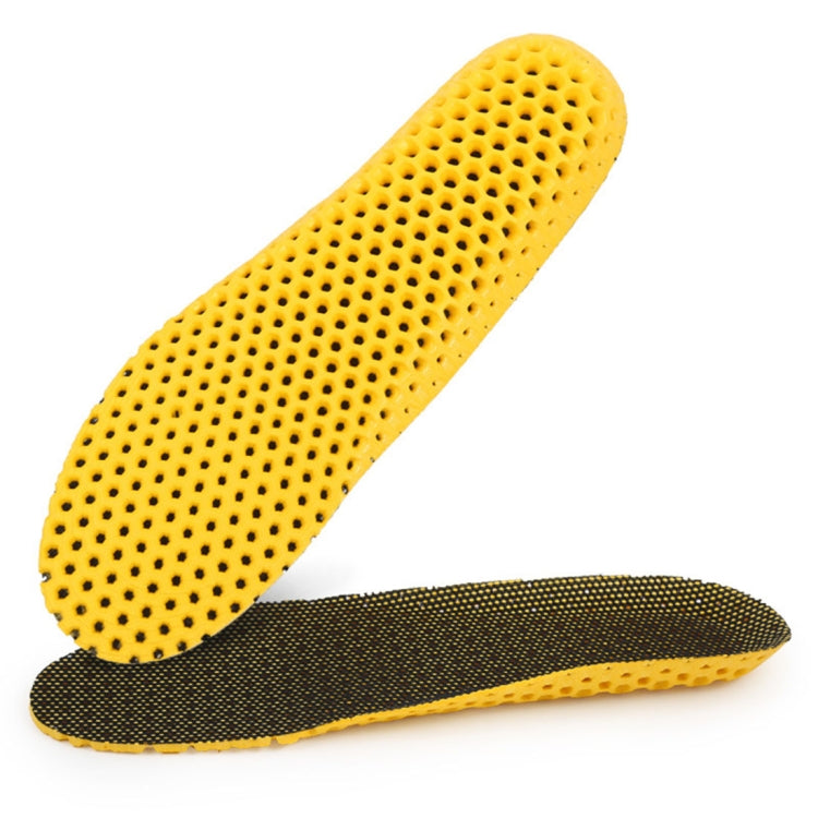 1 Pair Sports Shock Absorption Breathable Soft Thick Sweat Absorbent Insoles for Men / Women, Size: S(35-41 Yards)