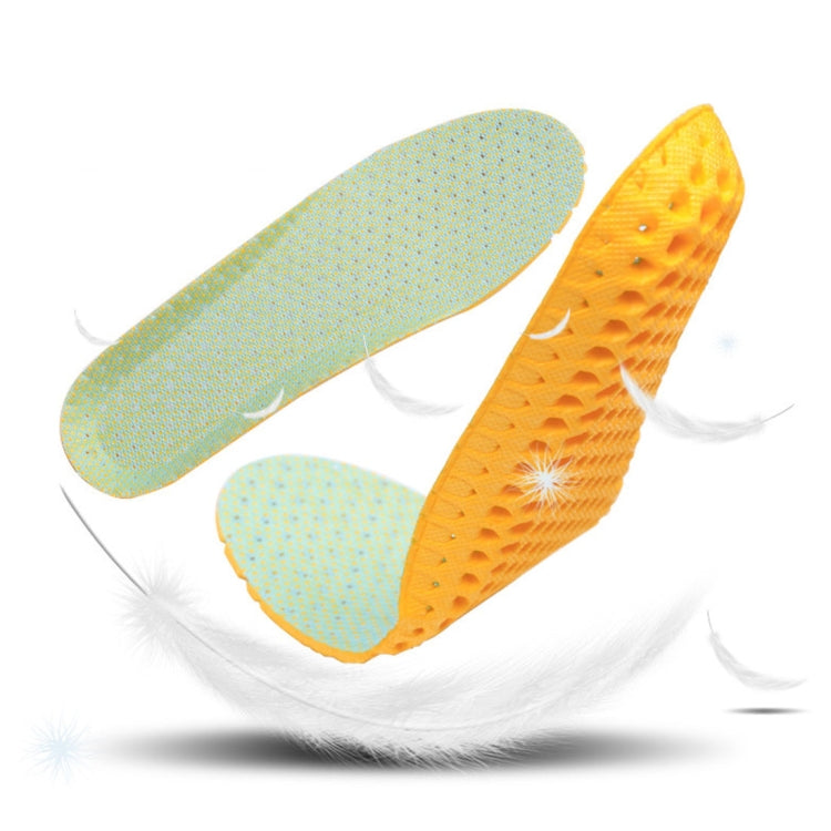1 Pair Sports Shock Absorption Breathable Soft Thick Sweat Absorbent Insoles for Men / Women, Size: S(35-41 Yards)