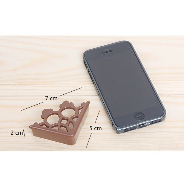 4 PCS PVC Material Lacery Corner Protective Cover(Brown)