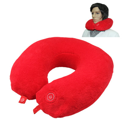 U Shape Neck Massager Pillow with Comfort Fabric(Red)