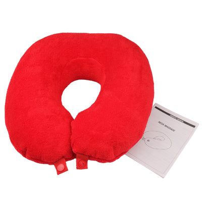 U Shape Neck Massager Pillow with Comfort Fabric(Red)