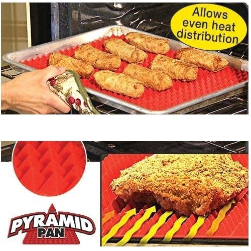 Red Pyramid Pan Nonstick Silicone Baking Mat Mould Cooking Mat Kitchen Tool