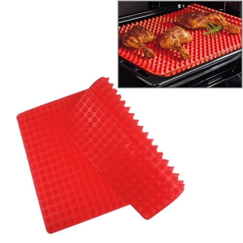 Red Pyramid Pan Nonstick Silicone Baking Mat Mould Cooking Mat Kitchen Tool