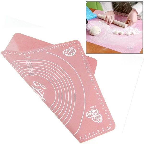 50cm x 40cm Bakeware Kitchen Non-stick Silicone Baking Rolling Pastry Mat, Random Color Delivery