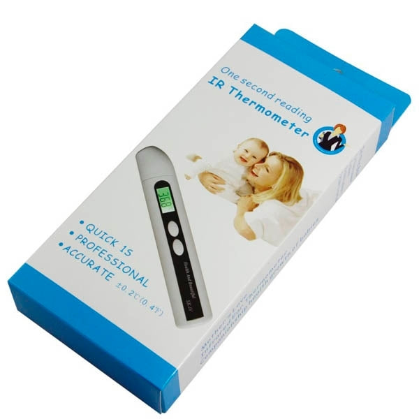 Multifunctional Infrared Ear / Forehead / Room / Feeding Bottle Thermometer with LED Display (Black + White)